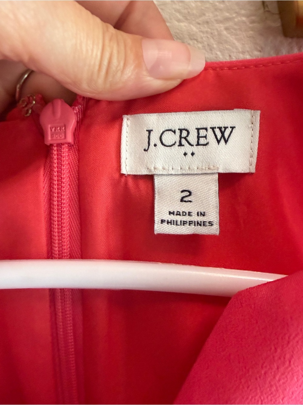 J. Crew Factory Classic Suiting Sheath Dress Split V-Neck Coral Pink - Picture 3 of 5